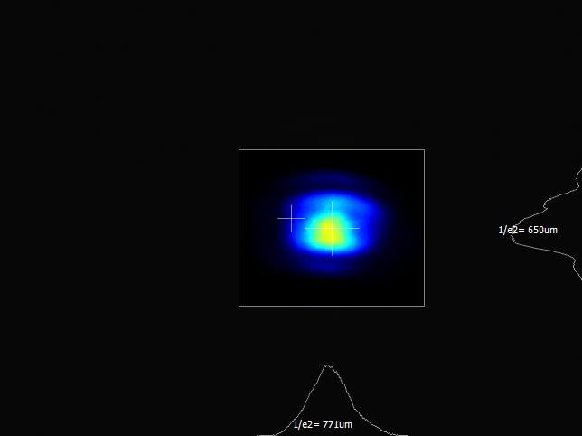 Near field beam profile of 0405 nm laser Near field beam profile of 405 NM LASER (DIODE; CIRCULARIZED BEAM)